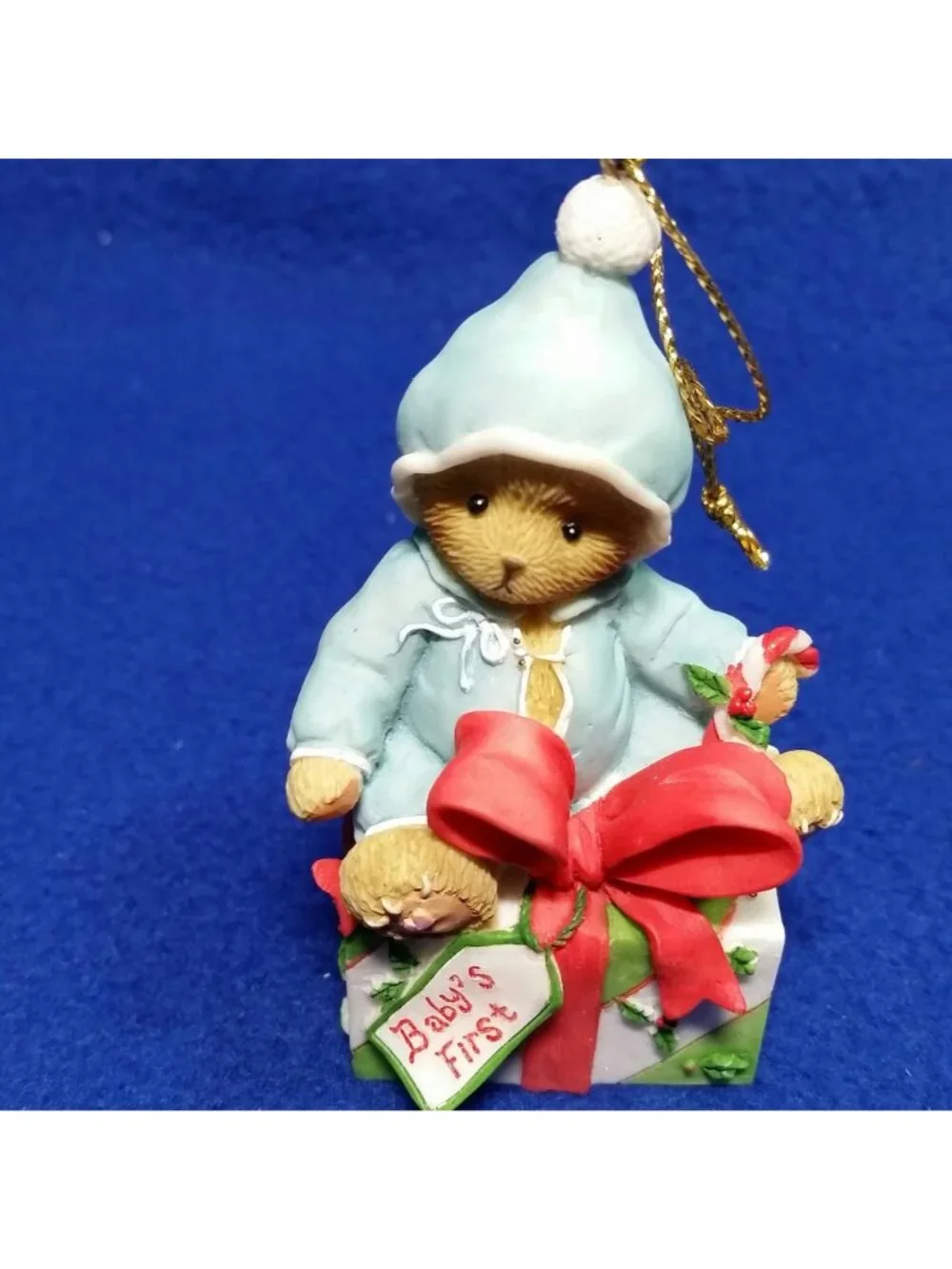 Cherished Teddies Baby's First Ornament Boy Enesco 4102240 Avon Exclusive In Box